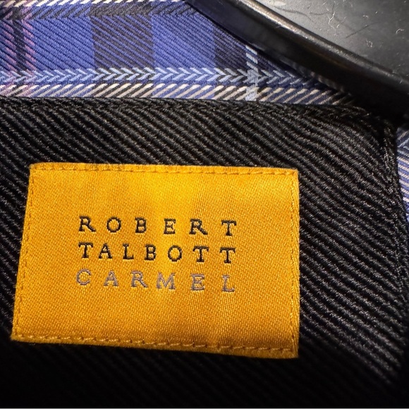 NWOT Robert  Talbott Carmel Blue Plaid 100% COTTON Button Down Casual Shirt Sz M - Picture 4 of 11